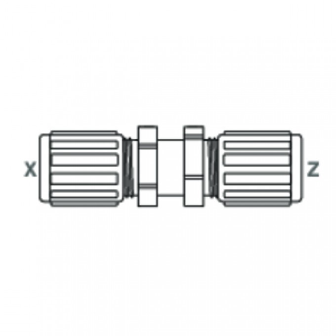 Фитинг Panel mount union с соединением Flare GEMÜ FPMX 279446