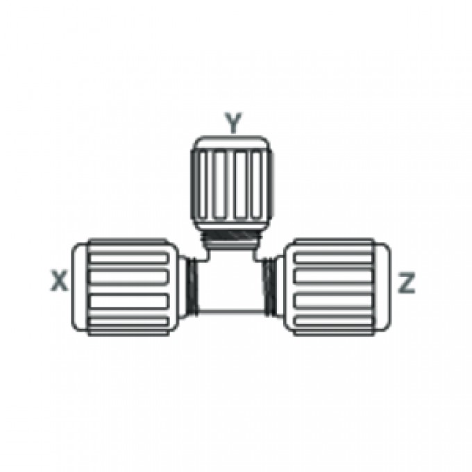 Тройник редукционный с фланцевым соединением GEMÜ FRT 279449